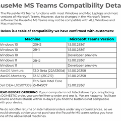 Corporate Branded (35 unit minimum) -PauseMe Microsoft Teams